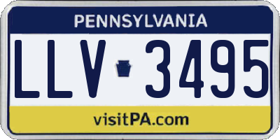 PA license plate LLV3495