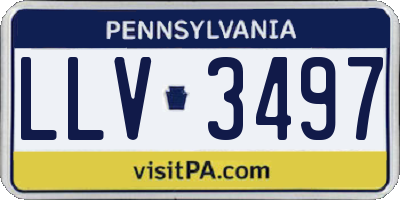 PA license plate LLV3497