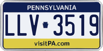 PA license plate LLV3519