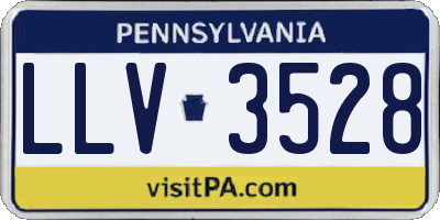 PA license plate LLV3528