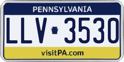 PA license plate LLV3530