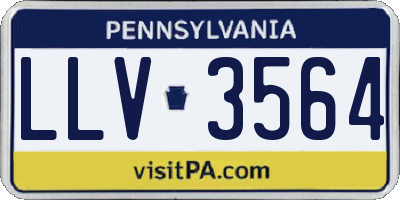 PA license plate LLV3564