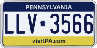 PA license plate LLV3566
