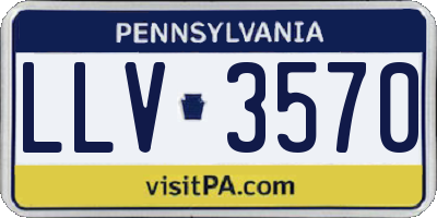 PA license plate LLV3570