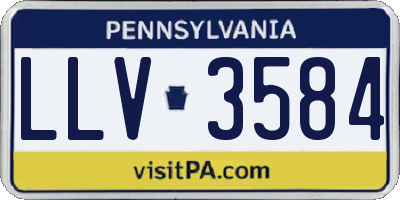 PA license plate LLV3584