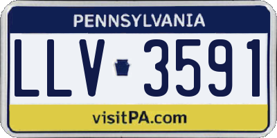 PA license plate LLV3591
