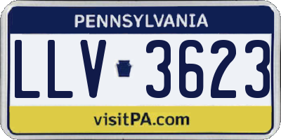 PA license plate LLV3623