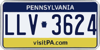 PA license plate LLV3624