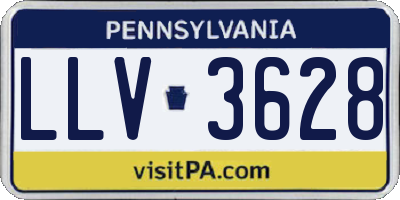 PA license plate LLV3628