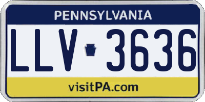 PA license plate LLV3636
