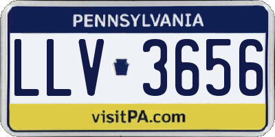 PA license plate LLV3656