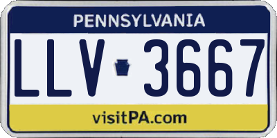 PA license plate LLV3667