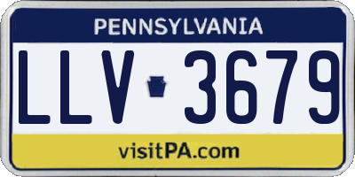 PA license plate LLV3679