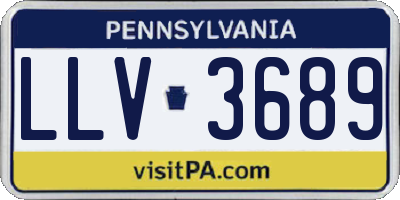 PA license plate LLV3689