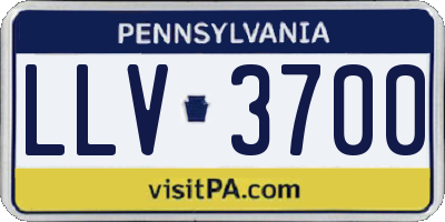 PA license plate LLV3700