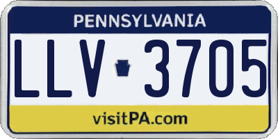 PA license plate LLV3705