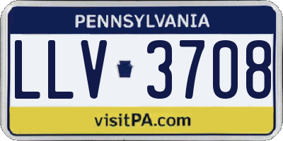 PA license plate LLV3708