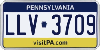 PA license plate LLV3709