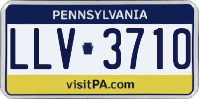 PA license plate LLV3710