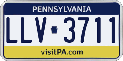 PA license plate LLV3711