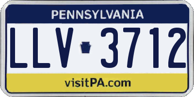 PA license plate LLV3712