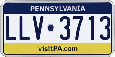 PA license plate LLV3713