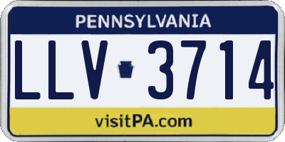 PA license plate LLV3714