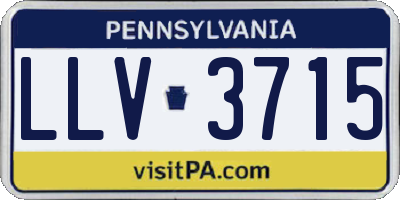 PA license plate LLV3715