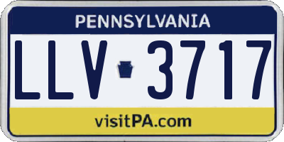 PA license plate LLV3717