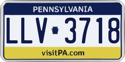 PA license plate LLV3718
