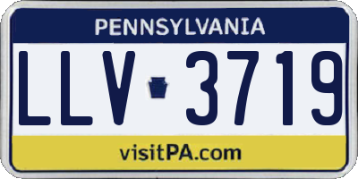 PA license plate LLV3719