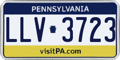 PA license plate LLV3723