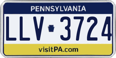 PA license plate LLV3724