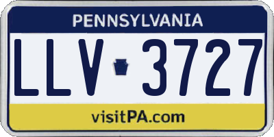 PA license plate LLV3727