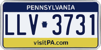 PA license plate LLV3731