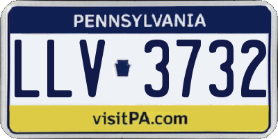PA license plate LLV3732