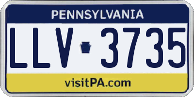 PA license plate LLV3735