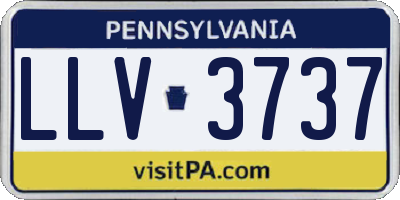 PA license plate LLV3737