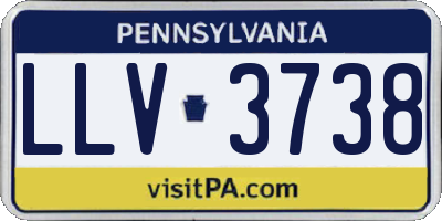 PA license plate LLV3738