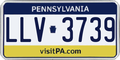 PA license plate LLV3739