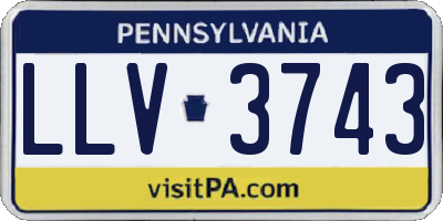 PA license plate LLV3743