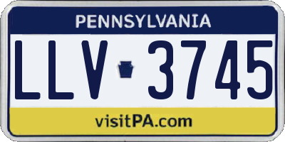 PA license plate LLV3745