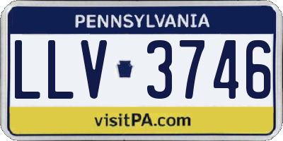 PA license plate LLV3746