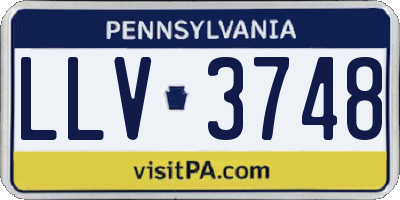 PA license plate LLV3748
