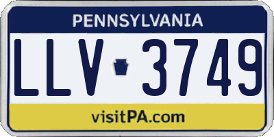 PA license plate LLV3749