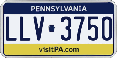 PA license plate LLV3750