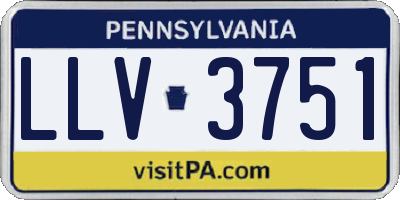 PA license plate LLV3751