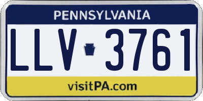PA license plate LLV3761