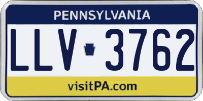 PA license plate LLV3762