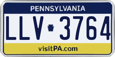 PA license plate LLV3764
